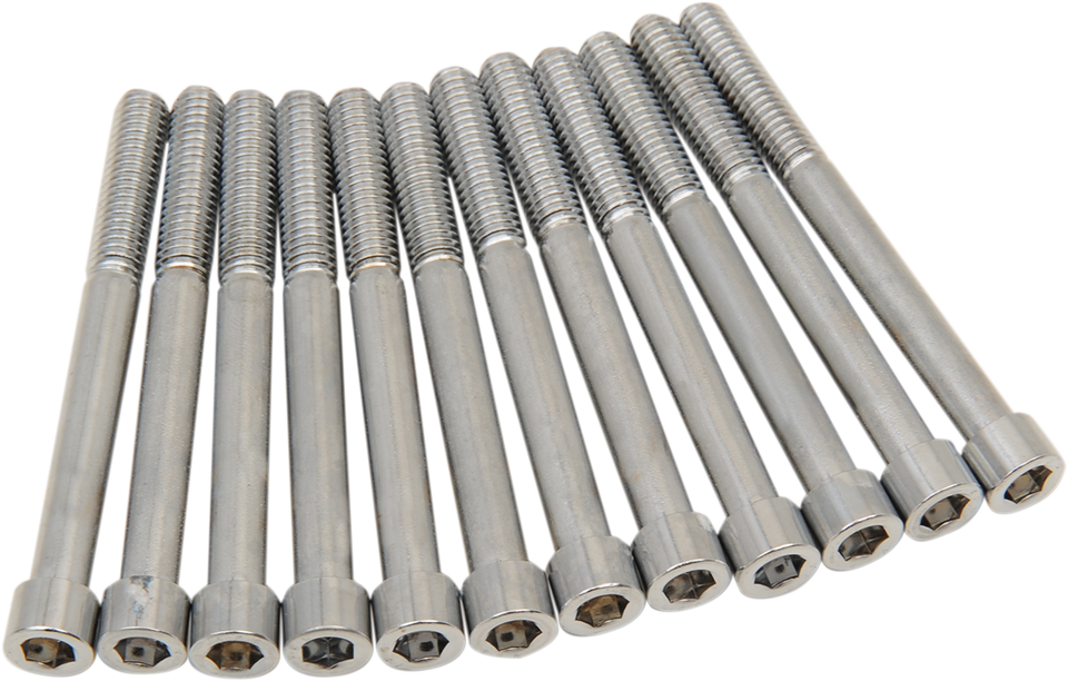 Bolt Kit M8 Crankcase Smooth All Chrome