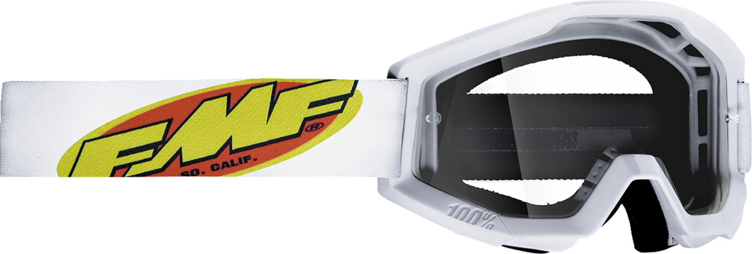 Youth PowerCore Goggles - Core - White - Clear - Lutzka's Garage