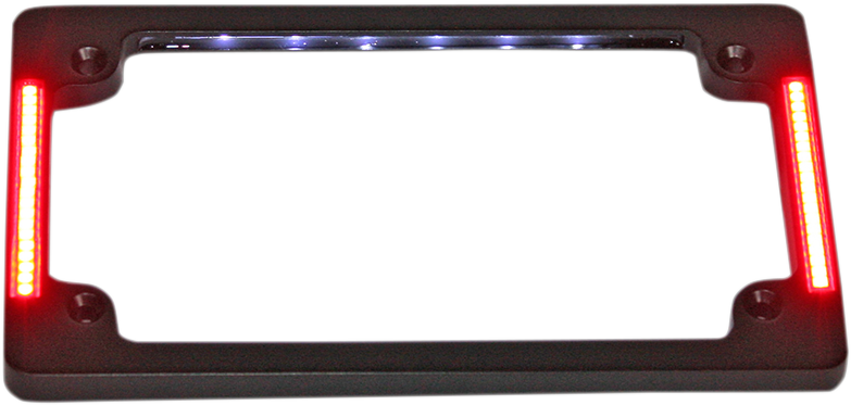 License Plate Frame with LED - Flat - Black - Lutzka's Garage