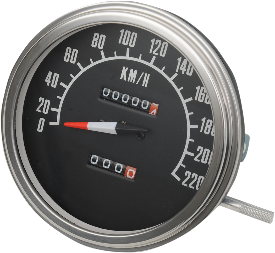 5" KM/H FL-Style 1:1 Speedometer -  68-84 Black Face