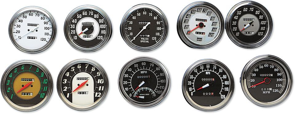 5" MPH FL-Style 1:1 Speedometer -  36-40 White Face