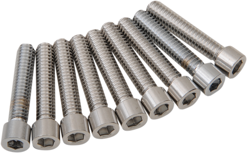 Bolt Kit M8 Camshaft Cover Smooth All Chrome