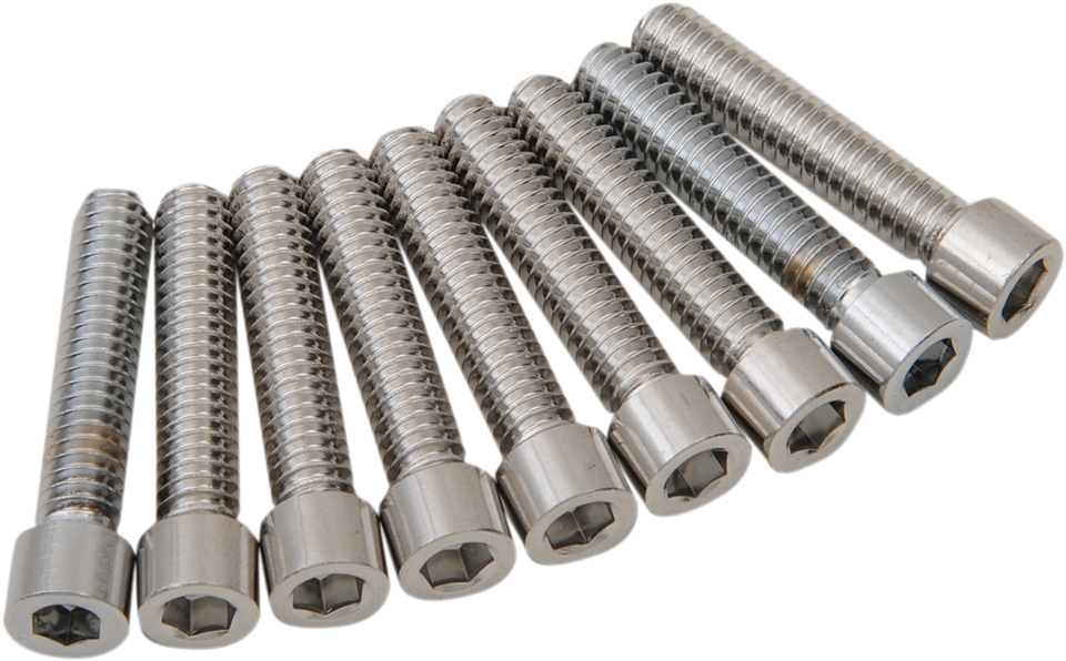 Bolt Kit M8 Camshaft Cover Smooth All Chrome