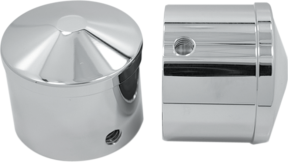 Front Axle Nut Cover - Chrome - Air Cushion - 1" - Lutzka's Garage