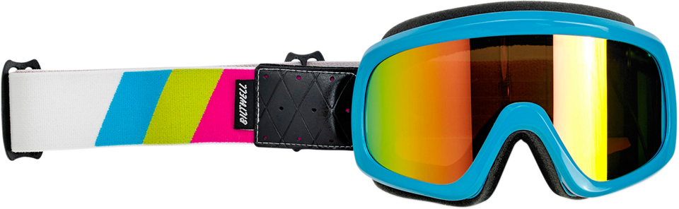 Overland 2.0 Goggles - Tri-Stripe - Cyan/Jet Boat - Lutzka's Garage