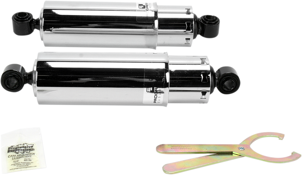 412 Series Shock - 12" - Standard - Chrome - Dyna - Lutzka's Garage