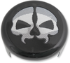 Horn Cover - Black with Chrome Skull - Lutzka's Garage