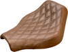 Renegade Solo Seat - Lattice Stitched - Brown - Lutzka's Garage