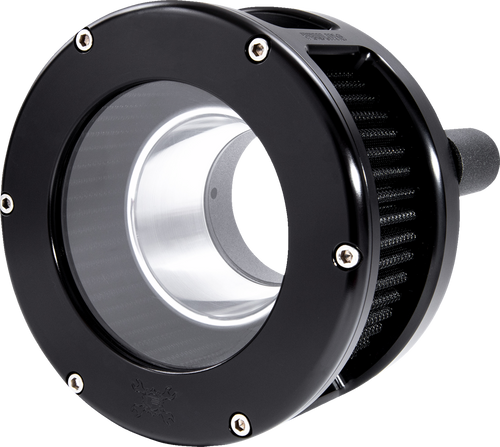 Air Cleaner - BA Series - Black - Clear Cover - Black - M8 - Lutzka's Garage