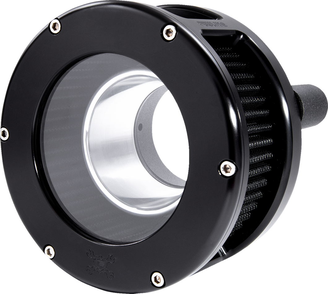Air Cleaner - BA Series - Black - Clear Cover - Black - M8 - Lutzka's Garage