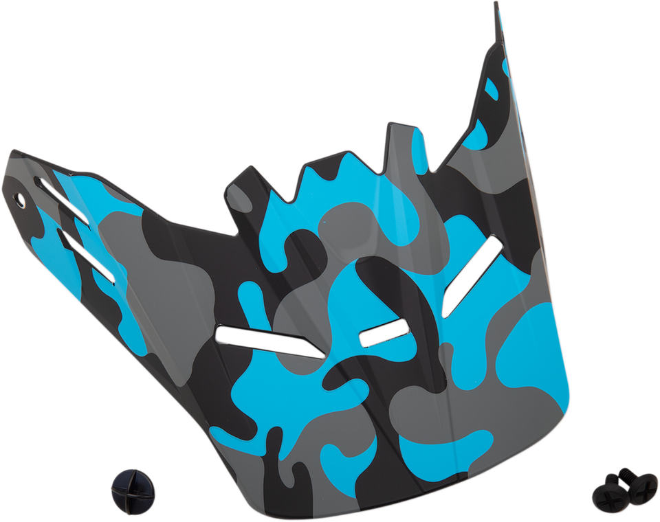 Youth Rise Visor Kit - Camo - Blue - Lutzka's Garage