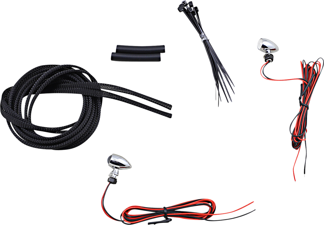 Micro Turn Signals - Red -Chrome