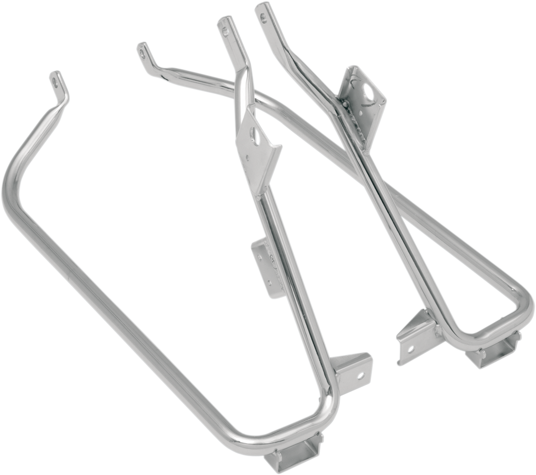 Saddlebag Support Brackets - Chrome - 09-13FLT - Lutzka's Garage