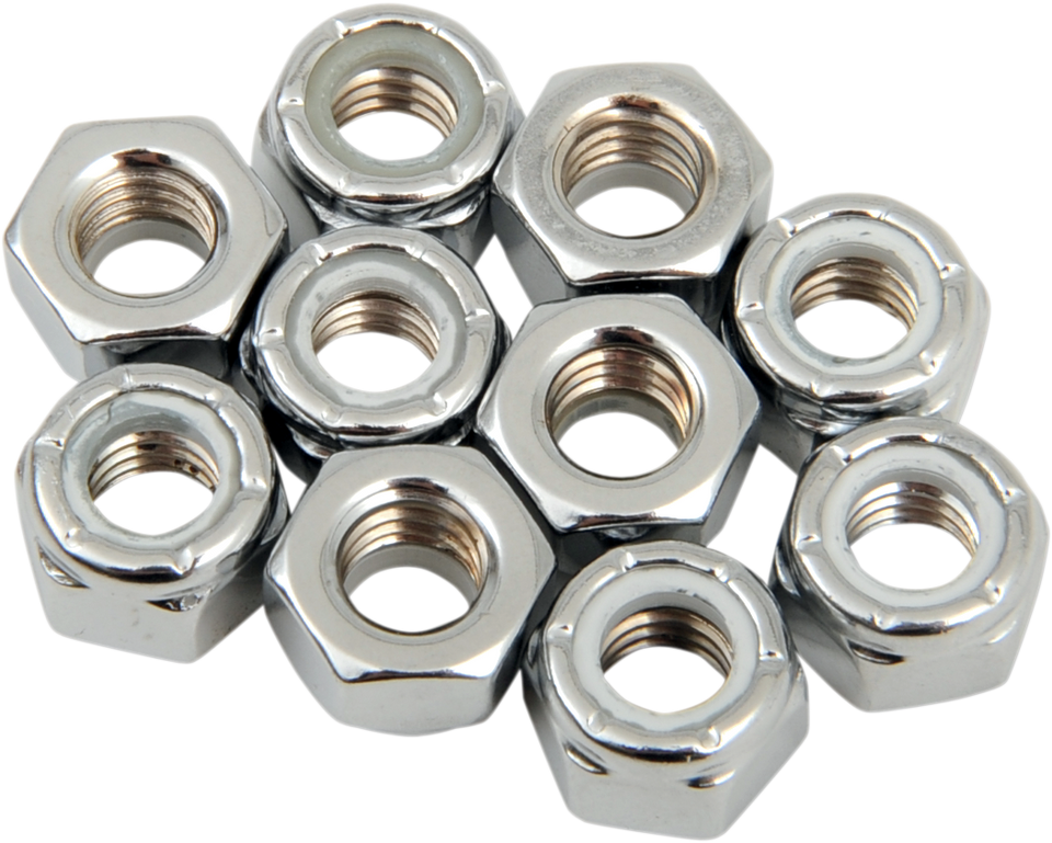 5/16-18 Chrome Nylon Nut