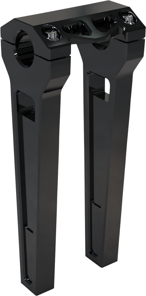 Risers - Straight - 10" x 1-1/4" - Black Anodized - Lutzka's Garage