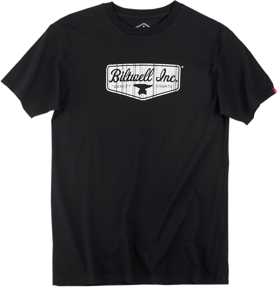 Shield T-Shirt - Black - Small - Lutzka's Garage