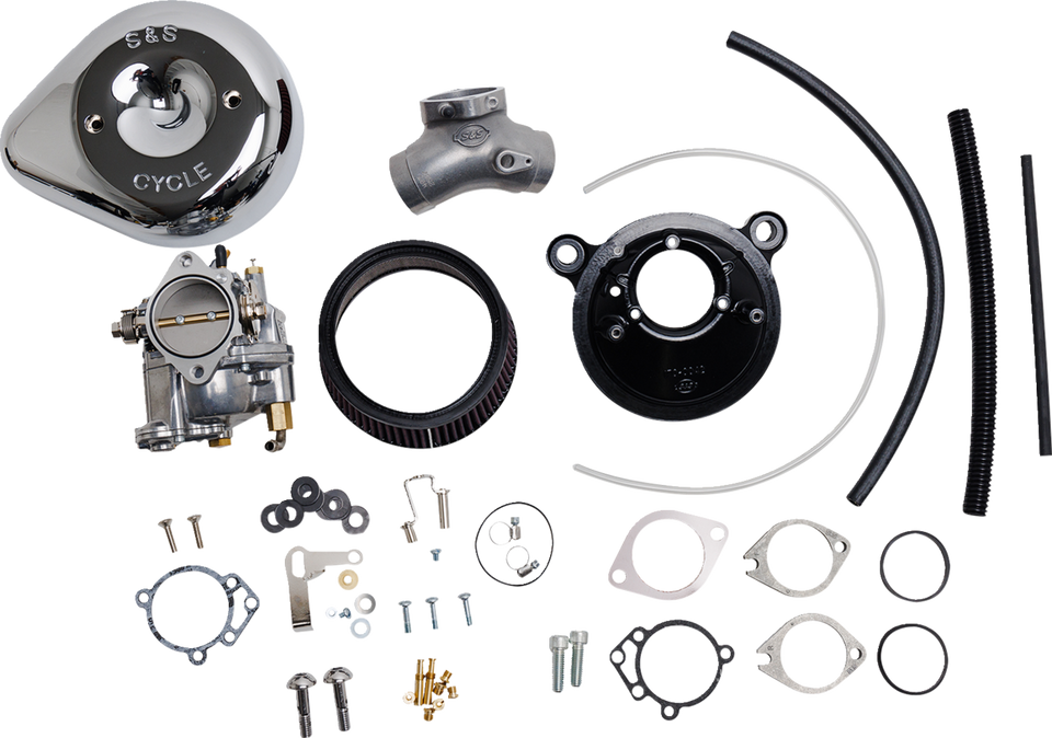 Carburetor E and Stealth Air Kit - Chrome - Big Twin 99-05 - Lutzka's Garage