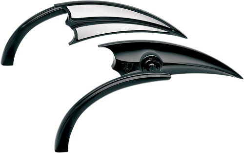 Scoop Triangle Mirror - Black - Left - Lutzka's Garage