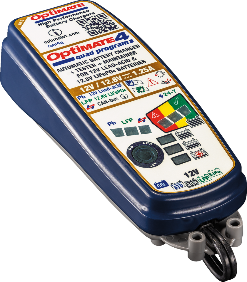 Battery Charger/Maintainer - OptiMate 4 - Quad Program - Premium