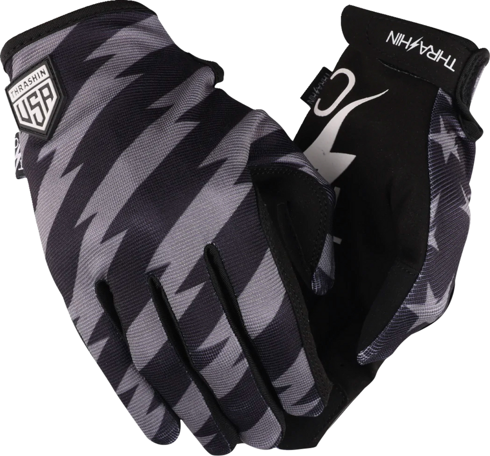 Stars & Bolts Stealth Gloves - Black/Gray - Small - Lutzka's Garage