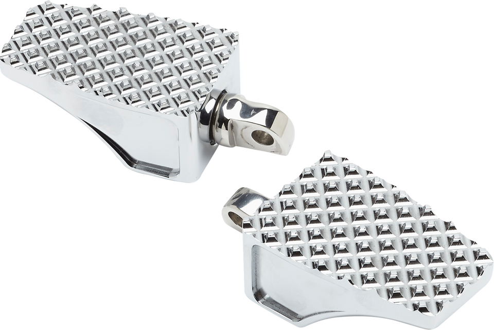 Billet County Footpegs - New Clevis - Chrome - Lutzka's Garage