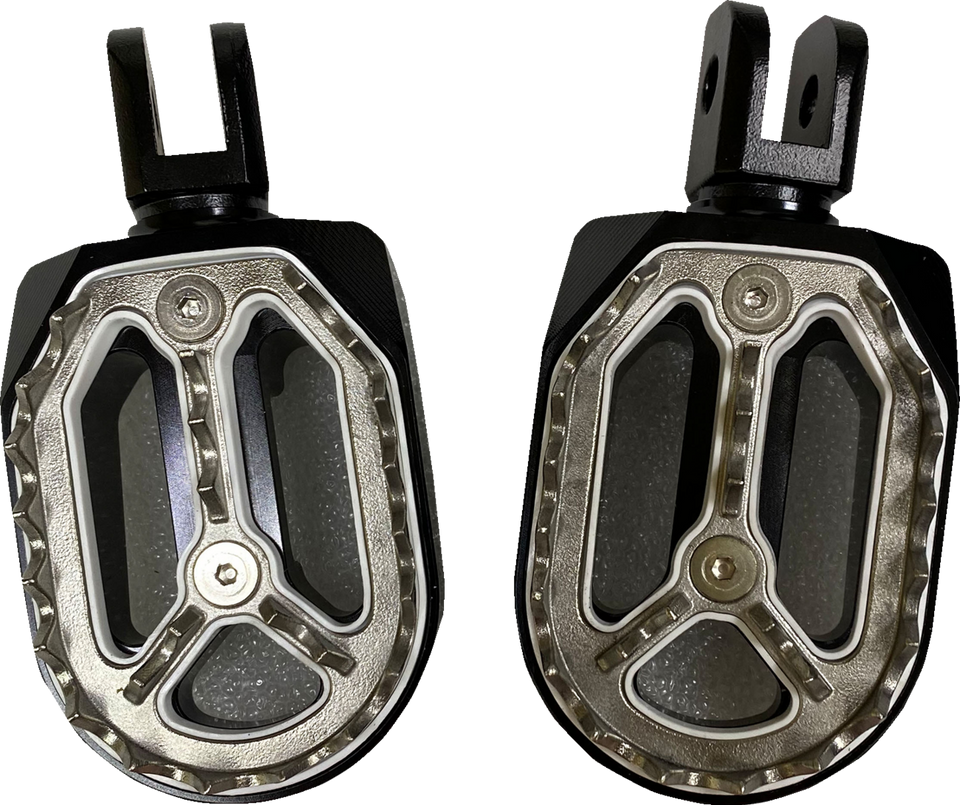 Qualifier Foot Pegs - Black - Driver - Lutzka's Garage