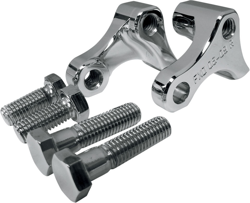 Rear Lowering Kit - Chrome - Lowers 1" - 06-17 FXD - Lutzka's Garage