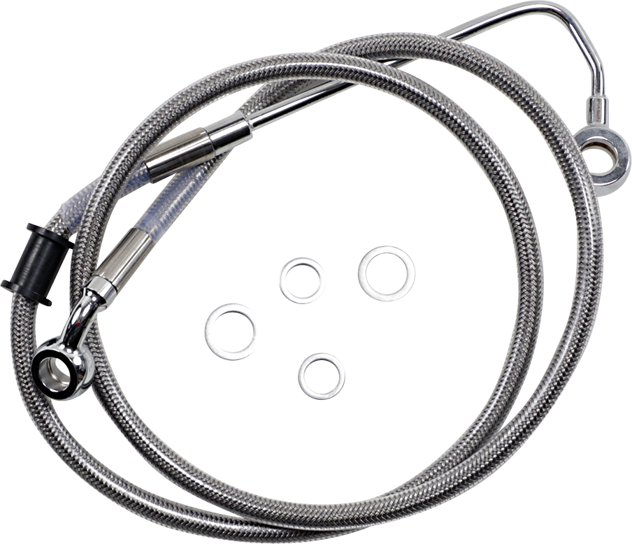 Brake Line - +10" - Stainless Steel - 15-17 Softail - Lutzka's Garage