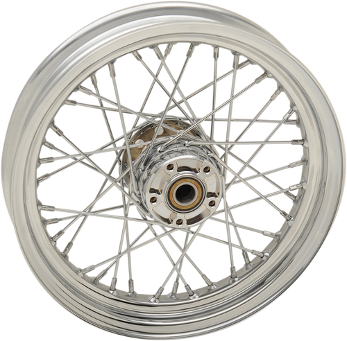 Wheel - Laced - 40 Spoke - Front - Chrome - 16x3 - 08-17 FLST - Lutzka's Garage