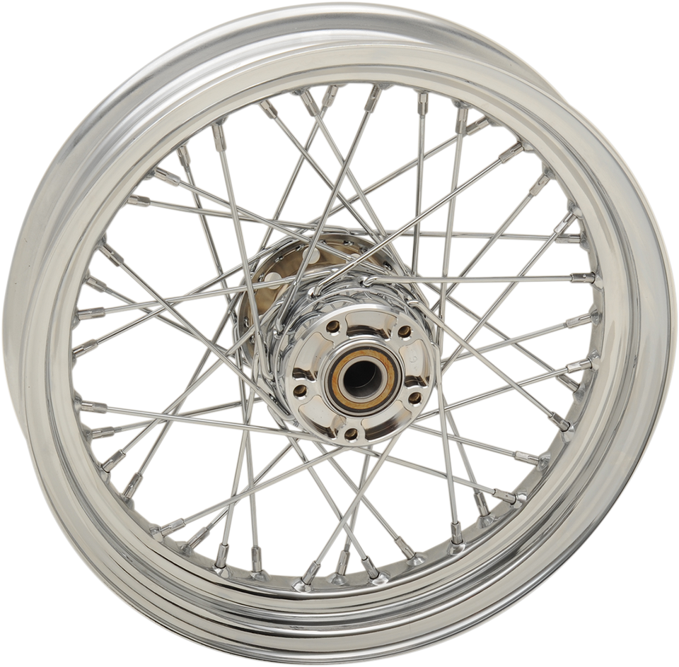 Wheel - Laced - 40 Spoke - Front - Chrome - 16x3 - 08-17 FLST - Lutzka's Garage