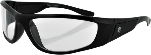 Iowa Sunglasses - Shiny Black - Clear - Lutzka's Garage