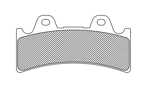 Organic Brake Pads - 6 Piston Caliper