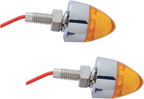 Bullet Mini Marker Lights - Amber - Lutzka's Garage