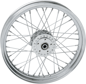 Wheel - Laced - 40 Spoke - Front - Chrome - 19x2.5 - Lutzka's Garage