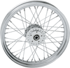 Wheel - Laced - 40 Spoke - Front - Chrome - 19x2.5 - Lutzka's Garage