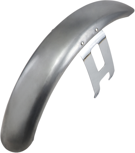 Wide Glide-Style Front Fender with Chrome Mounting Brackets - For 19