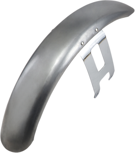 Wide Glide-Style Front Fender with Chrome Mounting Brackets - For 19" or 21" Wheel