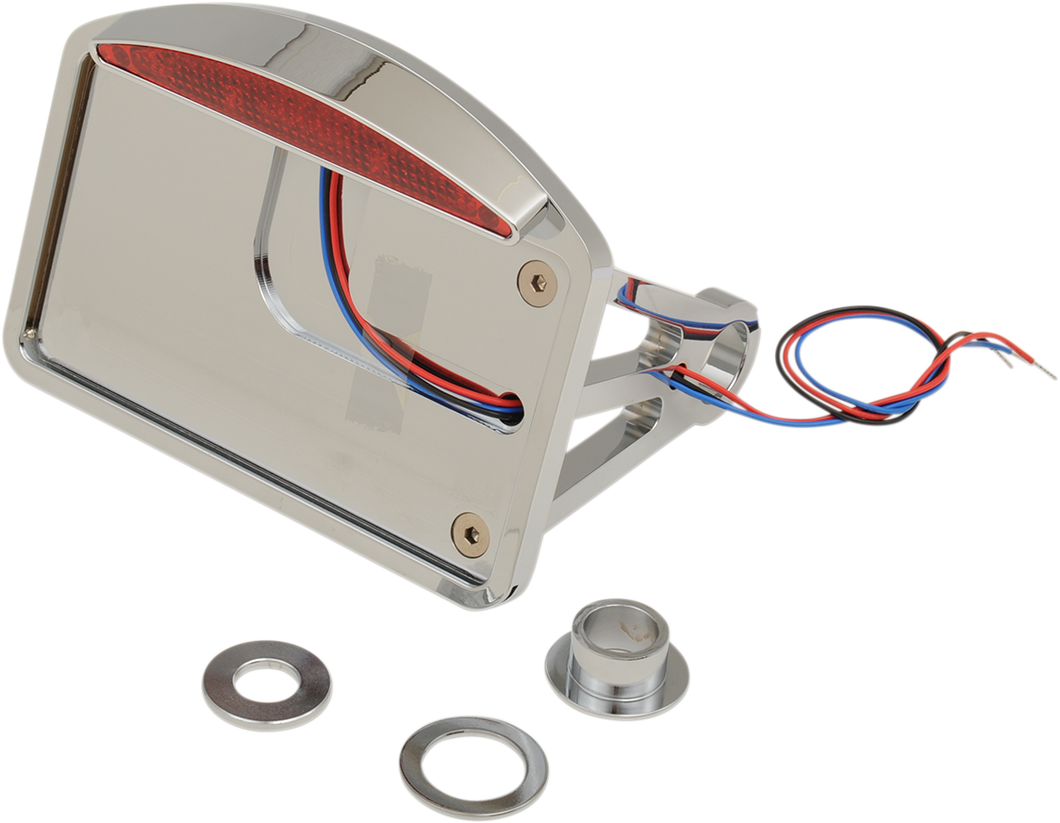 Side Mount Taillight/License Plate Mount - Flat Horizontal - Half-Moon