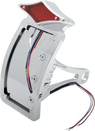 Side Mount Taillight/License Plate Mount - Curved Vertical - Diamond