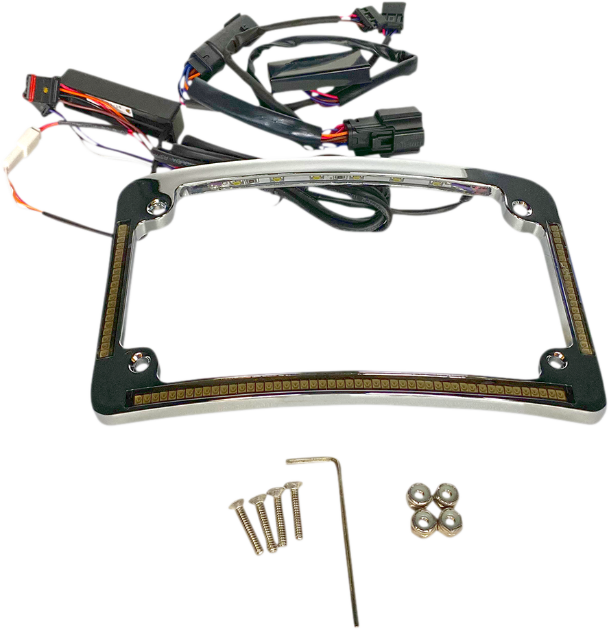 All in One License Plate Frame - Chrome - Lutzka's Garage