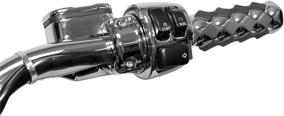 Cable Clamp - Dual Throttle/Idle - 1-1/4" - Chrome - Lutzka's Garage