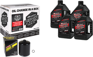 Quick Change Twin Cam Synthetic 20W-50 Oil Change Kit - Black Filter
