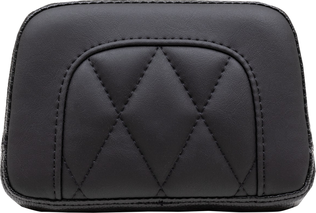 Touring Sissy Bar Pad - Standard - Black - Diamond Stitch - Chief 22-23 - Lutzka's Garage