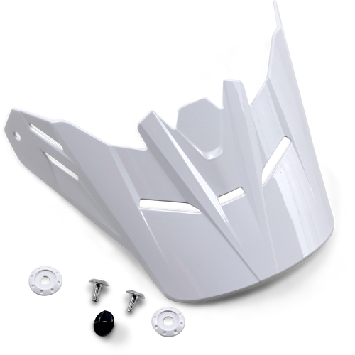 Youth Rise Visor Kit - Solid - Gloss White - Lutzka's Garage