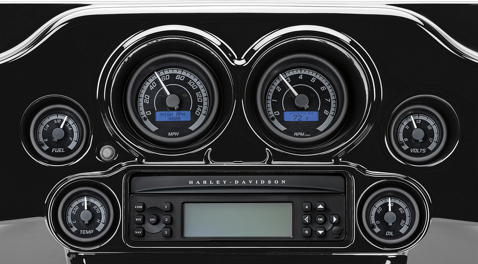 MVX-8K Series Analog/Digital 2-Gauge Kit - Black Bezel - Black Face with Gray Background - Lutzka's Garage