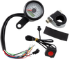 1-7/8" Programmable Speedometer with Indicator Lights - Gloss Black - 120 MPH LED White Face - Lutzka's Garage