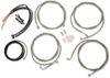 Handlebar Cable/Brake Line Kit - Complete - Mini Ape Hanger Handlebars - Stainless