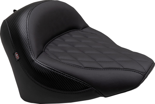 Solo Touring Seat - w/o Driver Backrest - Black - Diamond Stitch - Chief 22-23 - Lutzka's Garage