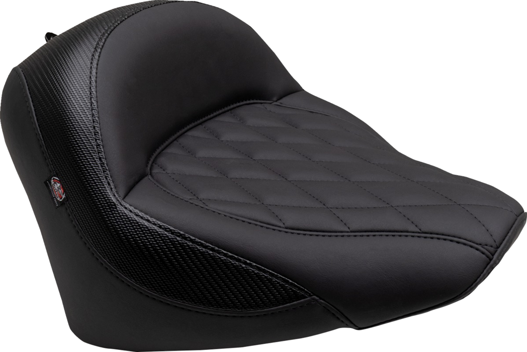 Solo Touring Seat - w/o Driver Backrest - Black - Diamond Stitch - Chief 22-23 - Lutzka's Garage