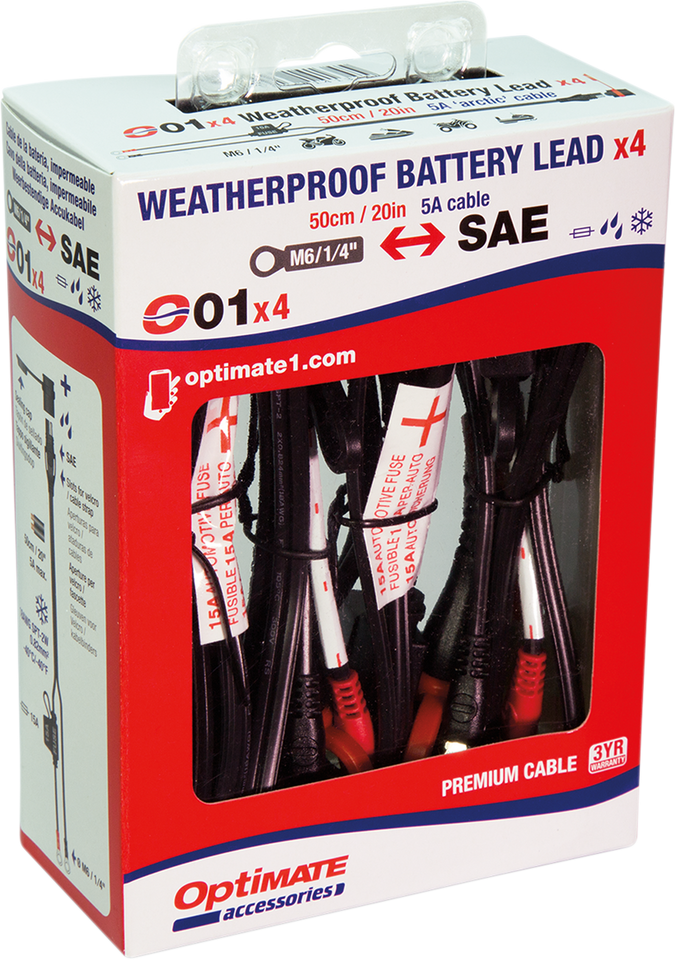 Optimate® Permanent Battery Lead O-01 - 4 Pack